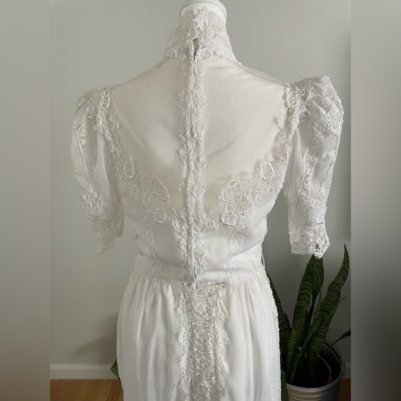 Vintage 70s Handmade Cottage-core/Prairie/Boho Wedding Maxi Dress - Picture 9 of 9